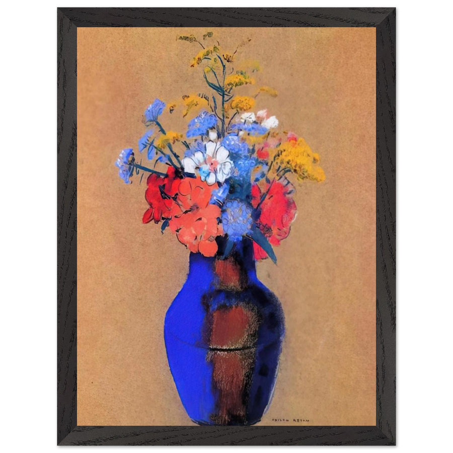 WILD FLOWERS IN A VASE by Odilon Redon — Framed art print at Zephyeer