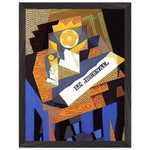 NEWSPAPER AND FRUIT DISH 1916 by Juan Gris — Framed art print at Zephyeer