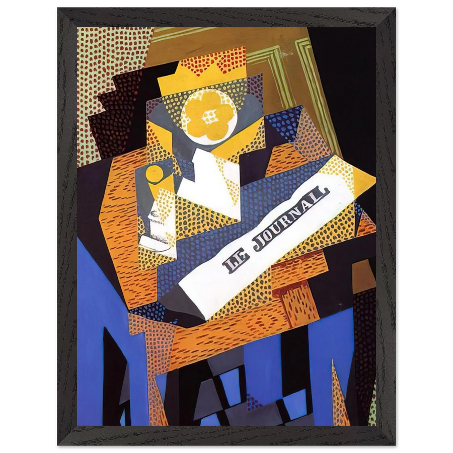 NEWSPAPER AND FRUIT DISH 1916 by Juan Gris — Framed art print at Zephyeer