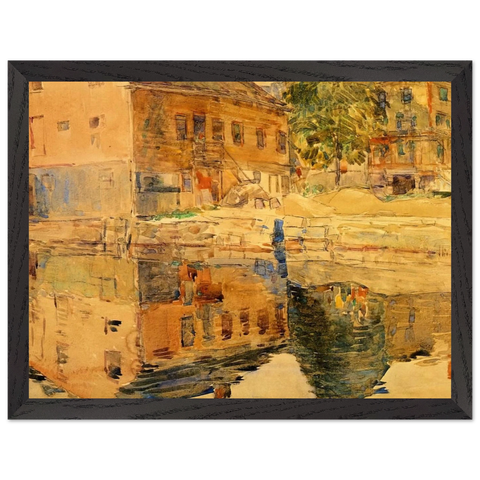 The Mirror, Cos Cob, Connecticut by Childe Hassam — Framed art print at Zephyeer