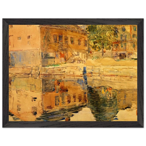 The Mirror, Cos Cob, Connecticut by Childe Hassam — Framed art print at Zephyeer