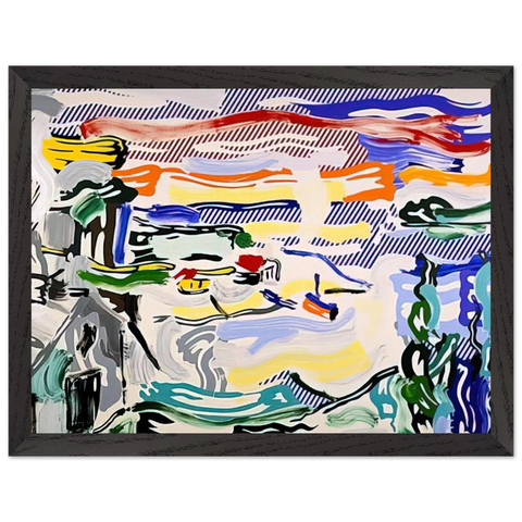 COAST VILLAGE 1987 by Roy Lichtenstein — Framed art print at Zephyeer