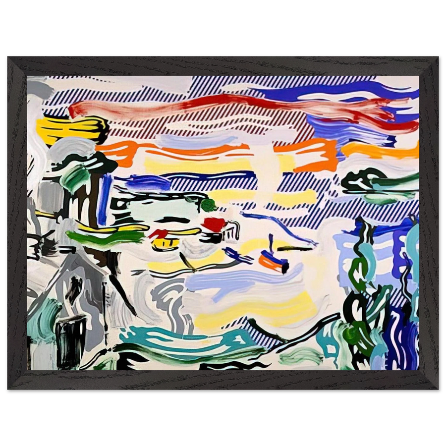 COAST VILLAGE 1987 by Roy Lichtenstein — Framed art print at Zephyeer