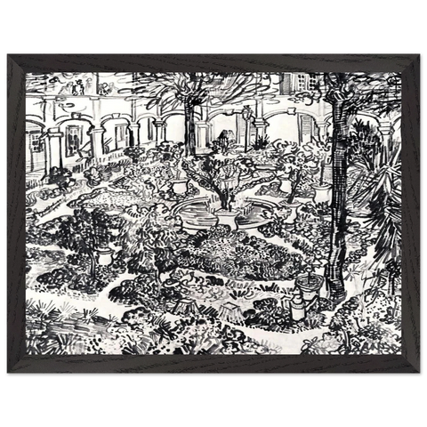 The Courtyard of the Hospital at Arles by Vincent van Gogh — Framed art print at Zephyeer
