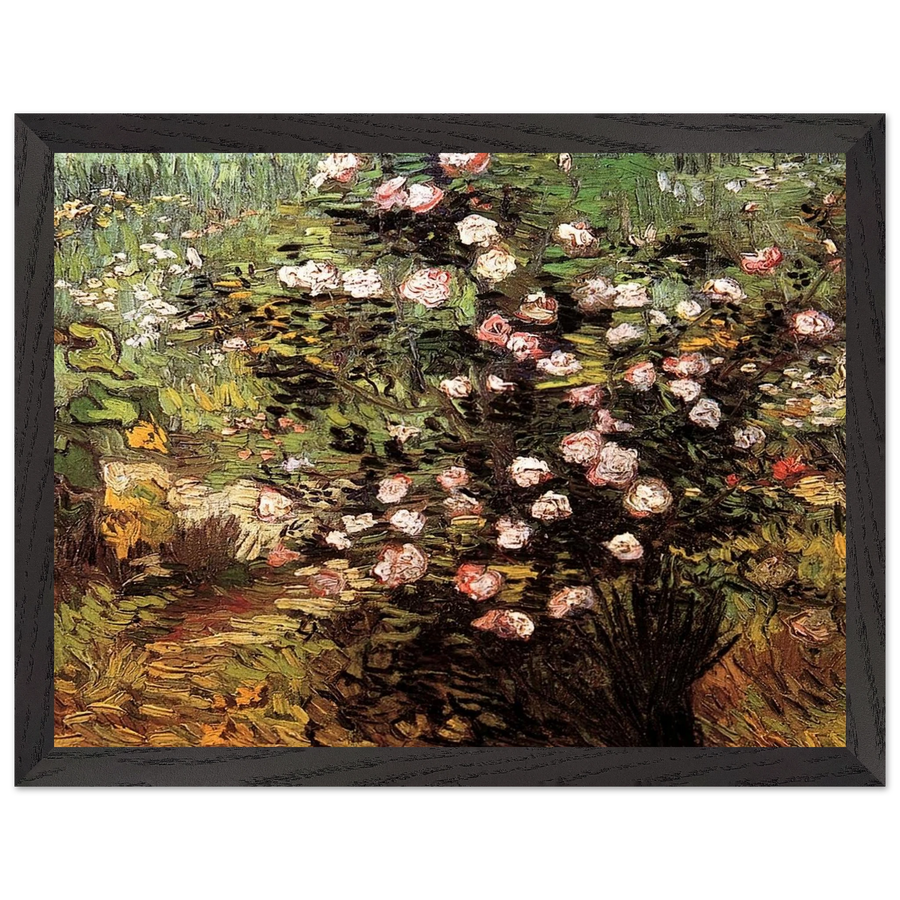 Rosebush in Blossom by Vincent van Gogh — Framed art print at Zephyeer