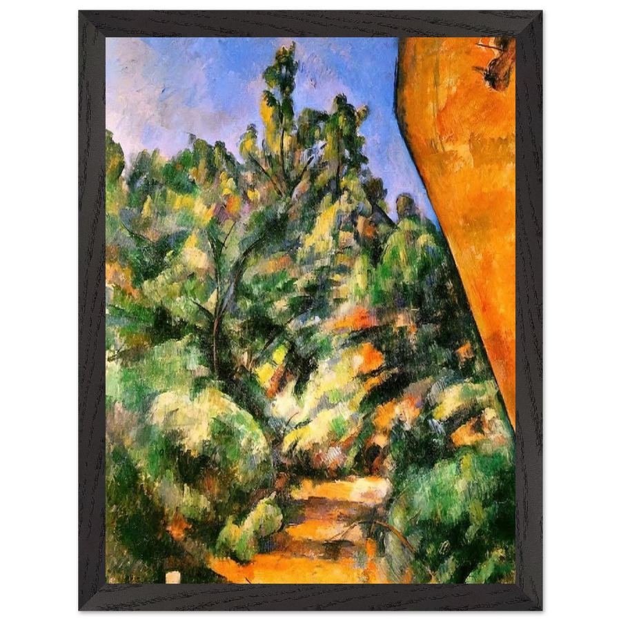 Bibemus. The Red Rock by Paul Cézanne — Framed art print at Zephyeer