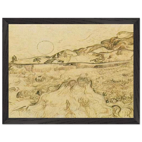 Enclosed Wheat Field with Reaper by Vincent van Gogh — Framed art print at Zephyeer