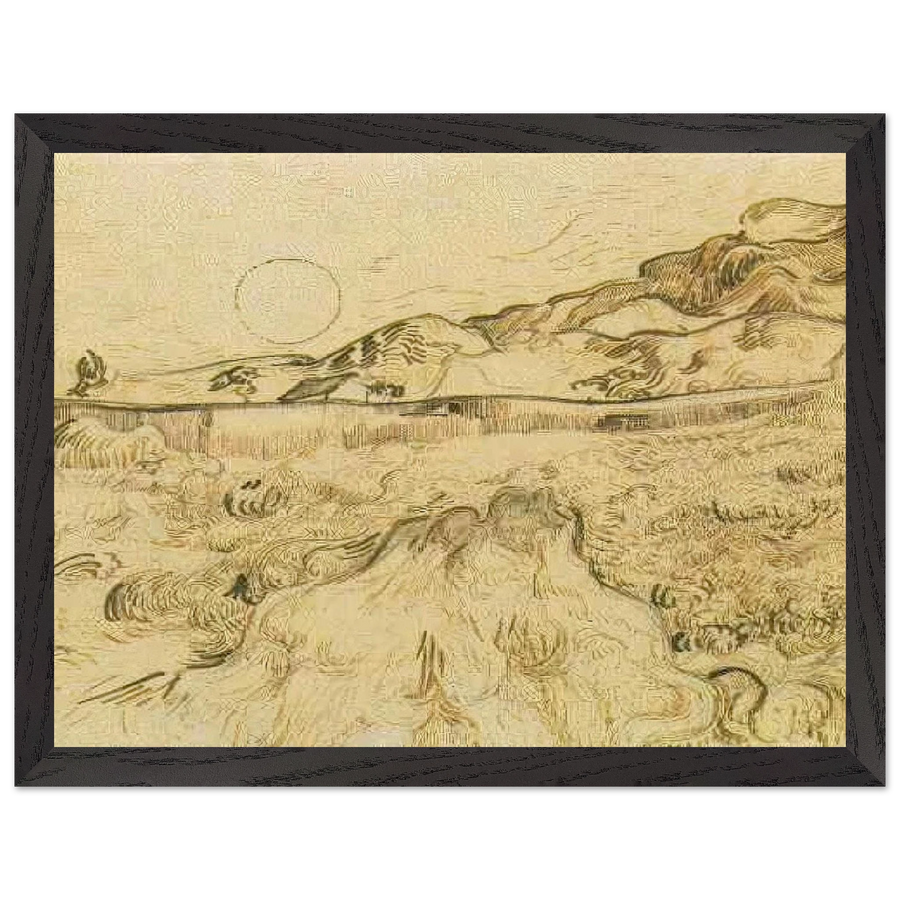 Enclosed Wheat Field with Reaper by Vincent van Gogh — Framed art print at Zephyeer