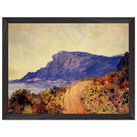 The Red Road at Cap Martin, near Menton by Claude Monet — Framed art print at Zephyeer