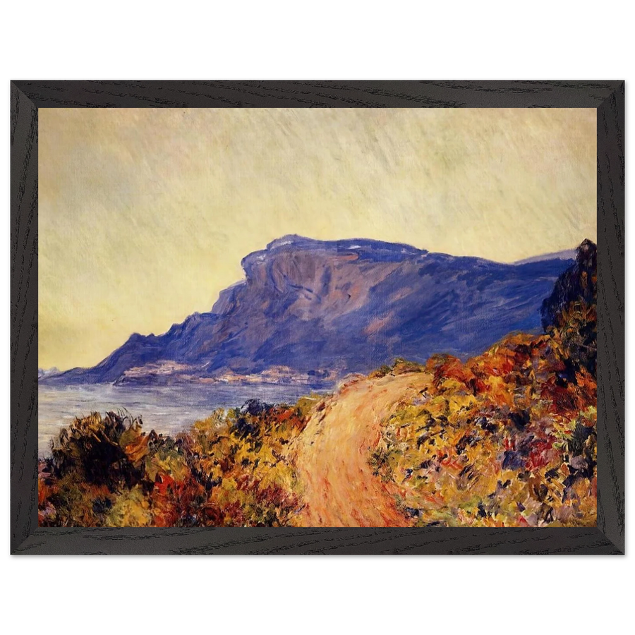 The Red Road at Cap Martin, near Menton by Claude Monet — Framed art print at Zephyeer