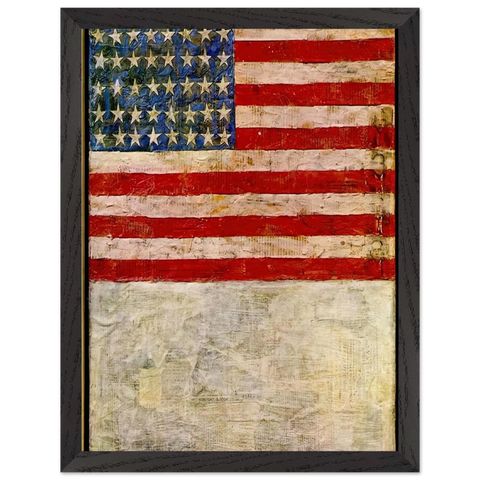FLAG ABOVE WHITE by Jasper Johns — Framed art print at Zephyeer