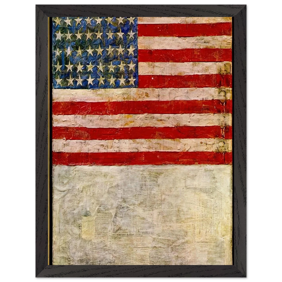 FLAG ABOVE WHITE by Jasper Johns — Framed art print at Zephyeer