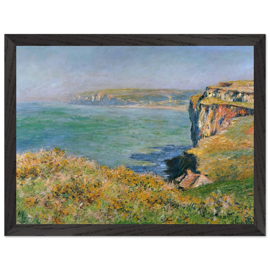 Cliff at Grainval by Claude Monet — Framed art print at Zephyeer