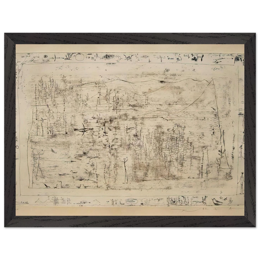 FLORA AND FAUNA 1951 by Zao Wou-Ki — Framed art print at Zephyeer