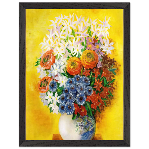 BOUQUET OF VARIOUS FLOWERS by Moise Kisling — Framed art print at Zephyeer