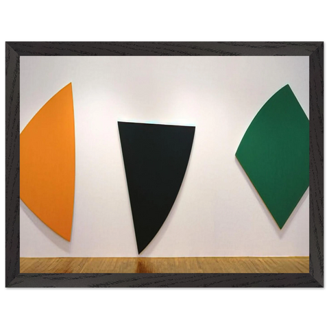 Three Panels. Orange, Dark Gray, Green by Ellsworth Kelly — Framed art print at Zephyeer