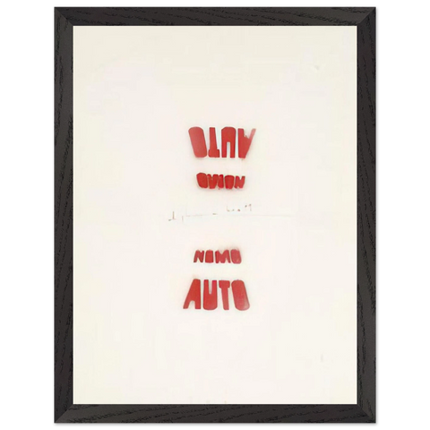 AUTO NOMO I VEDENTI 1979 by Alighiero Boetti — Framed art print at Zephyeer