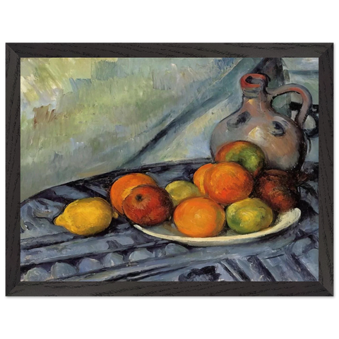 Fruit and Jug on a Table by Paul Cézanne — Framed art print at Zephyeer