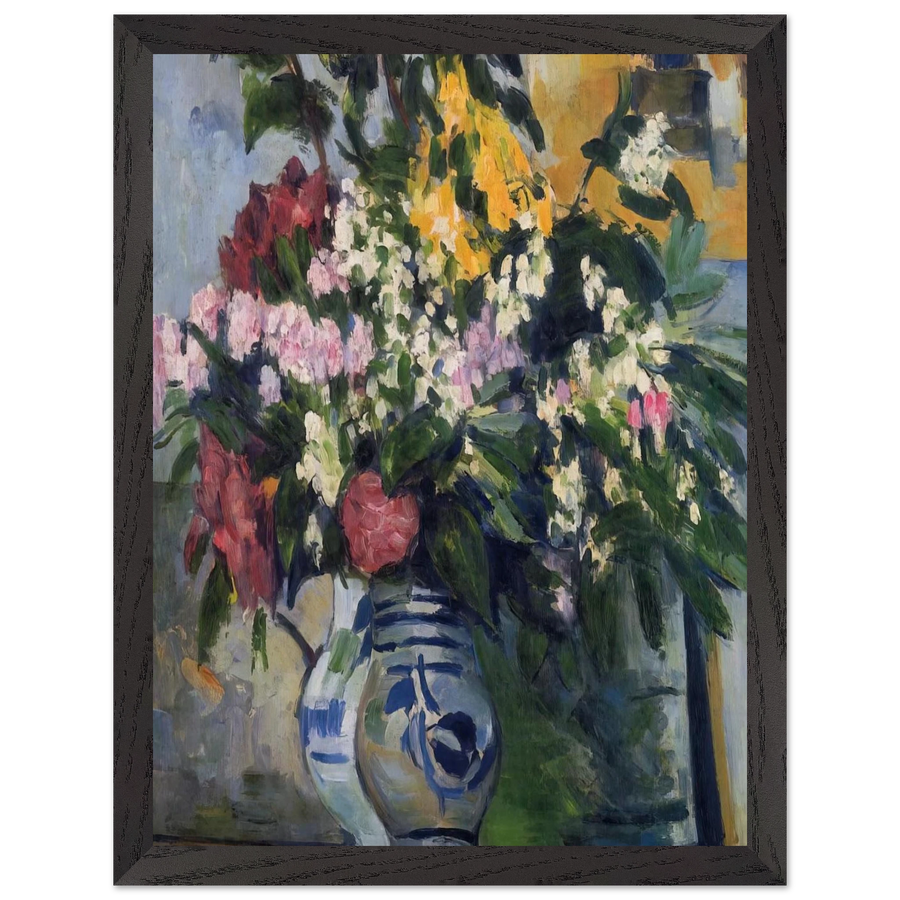 Two Vases of Flowers by Paul Cézanne — Framed art print at Zephyeer