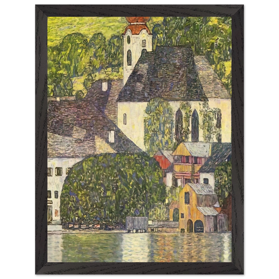 CHRUCH IN UNTERACH ON THE ATTERSEE by Gustav Klimt — Framed art print at Zephyeer