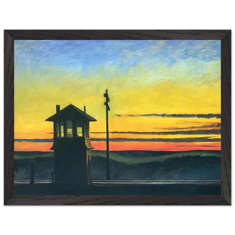 Railroad Sunset by Edward Hopper — Framed art print at Zephyeer