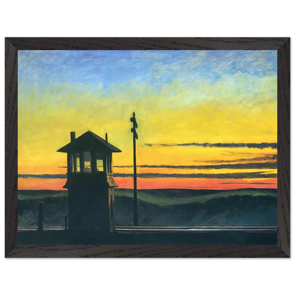 Railroad Sunset by Edward Hopper — Framed art print at Zephyeer