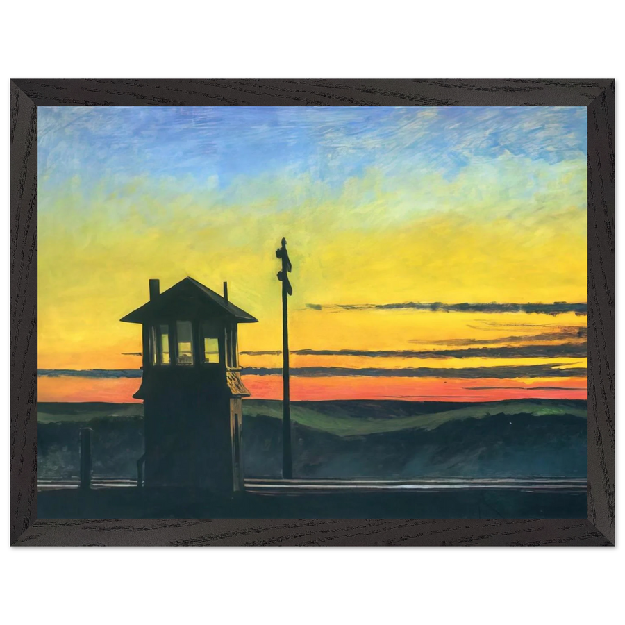 Railroad Sunset by Edward Hopper — Framed art print at Zephyeer