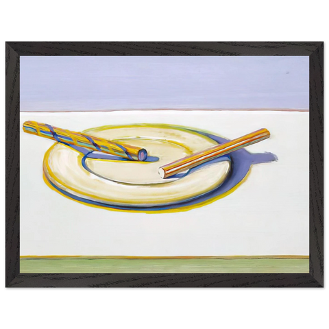 Two Candy Sticks - 2004 by Wayne Thiebaud — Framed art print at Zephyeer