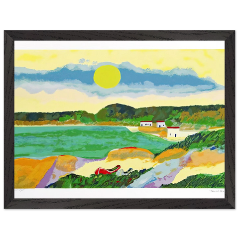 Marinha Com Casas - Post-Impressionism by Aldemir Martins — Framed art print at Zephyeer