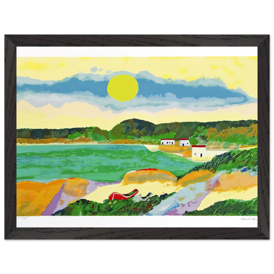 Marinha Com Casas - Post-Impressionism by Aldemir Martins — Framed art print at Zephyeer