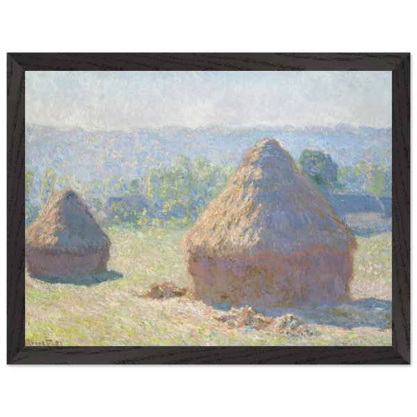 Haystacks, end of Summer by Claude Monet — Framed art print at Zephyeer