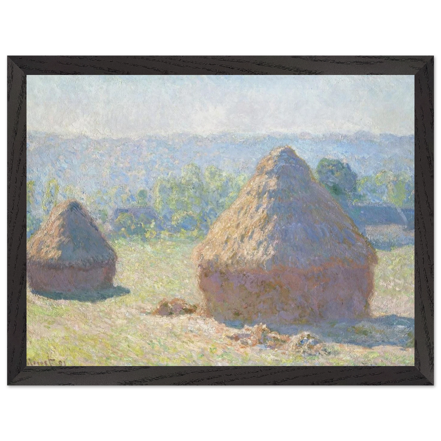 Haystacks, end of Summer by Claude Monet — Framed art print at Zephyeer