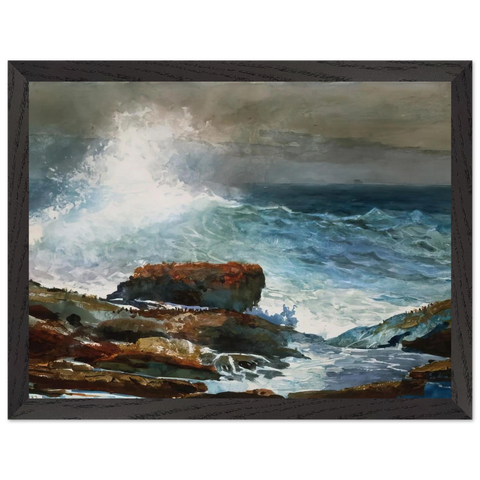 INCOMING TIDE SCARBORO MAINE by Winslow Homer — Framed art print at Zephyeer