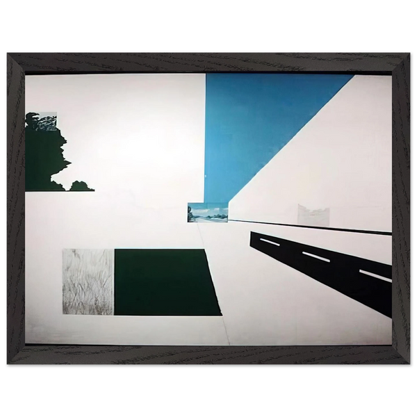 Looking North at 121 Mile Marker - Pop Art by Allan D Arcangelo — Framed art print at Zephyeer
