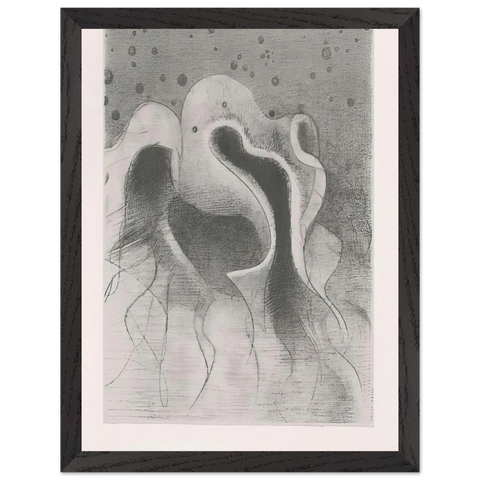 THE BEASTS OF THE SEA ROUND LIKE LEATHER BOTTLES PLATE 22 1896 by Odilon Redon — Framed art print at Zephyeer