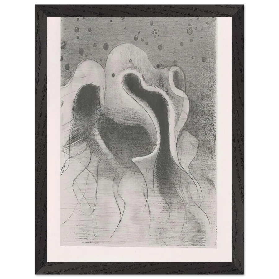 THE BEASTS OF THE SEA ROUND LIKE LEATHER BOTTLES PLATE 22 1896 by Odilon Redon — Framed art print at Zephyeer