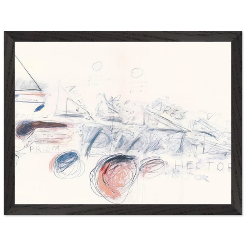 Fifty Days at Iliam. Ilians in Battle by Cy Twombly — Framed art print at Zephyeer