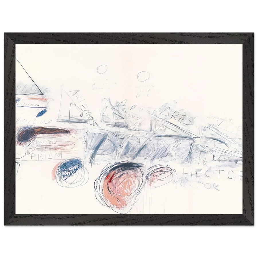 Fifty Days at Iliam. Ilians in Battle by Cy Twombly — Framed art print at Zephyeer
