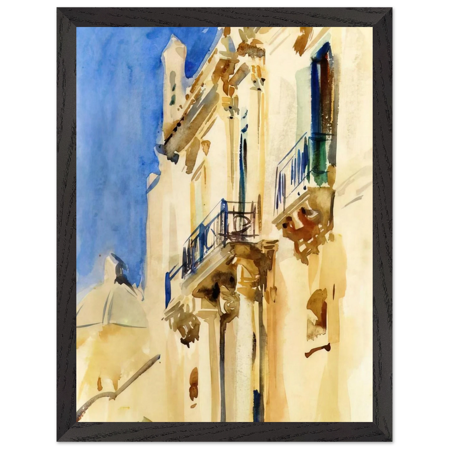 Façade of a Palazzo, Girgente, Sicily by John Singer Sargent — Framed art print at Zephyeer