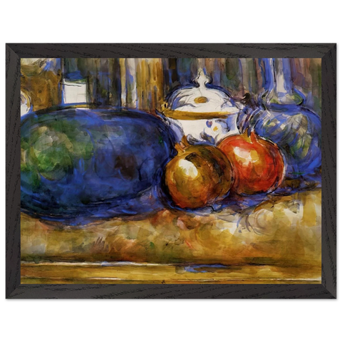 Still Life with Watermelon and Pemegranates by Paul Cézanne — Framed art print at Zephyeer
