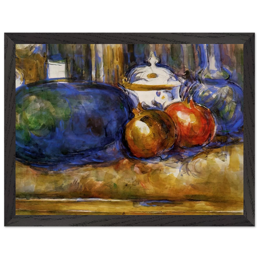 Still Life with Watermelon and Pemegranates by Paul Cézanne — Framed art print at Zephyeer