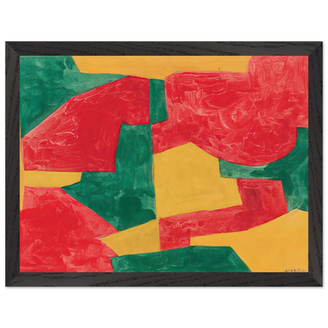 Composition verte, rouge et jaune - 1964 by Serge Poliakoff — Framed art print at Zephyeer