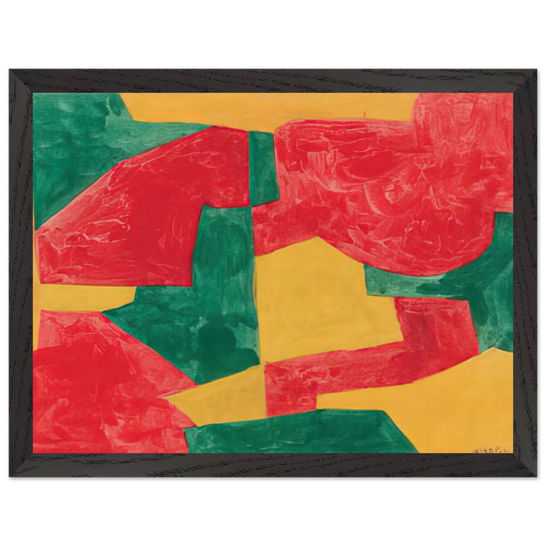 Composition verte, rouge et jaune - 1964 by Serge Poliakoff — Framed art print at Zephyeer