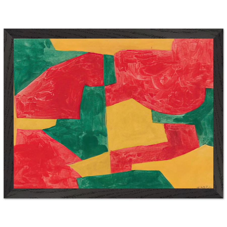 Composition verte, rouge et jaune - 1964 by Serge Poliakoff — Framed art print at Zephyeer
