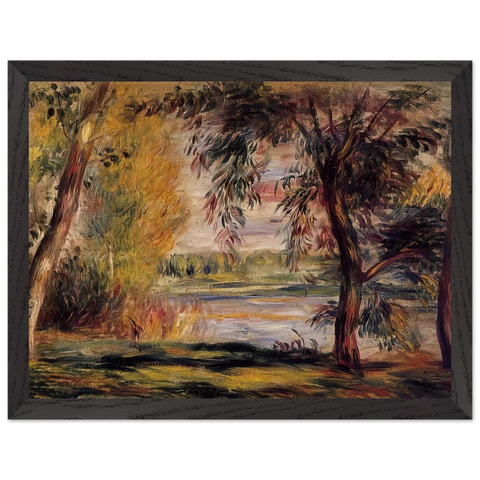 Trees by the Water by Pierre-Auguste Renoir — Framed art print at Zephyeer
