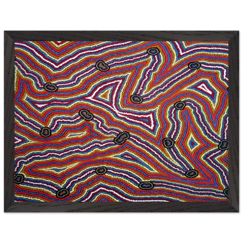 Narripi Dreaming - 1992 by Clifford Possum Tjapaltjarri — Framed art print at Zephyeer