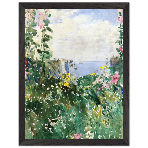 Isles of Shoals Garden, Appledore by Childe Hassam — Framed art print at Zephyeer
