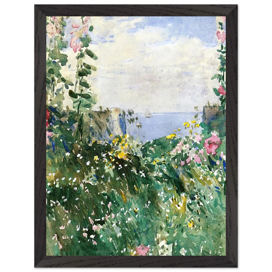 Isles of Shoals Garden, Appledore by Childe Hassam — Framed art print at Zephyeer