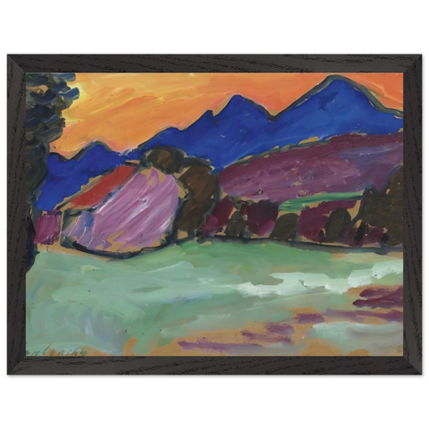 ROTER ABEND BLAUE BERGE 1910 by Alexej von Jawlensky — Framed art print at Zephyeer