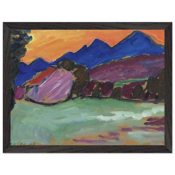 ROTER ABEND BLAUE BERGE 1910 by Alexej von Jawlensky — Framed art print at Zephyeer